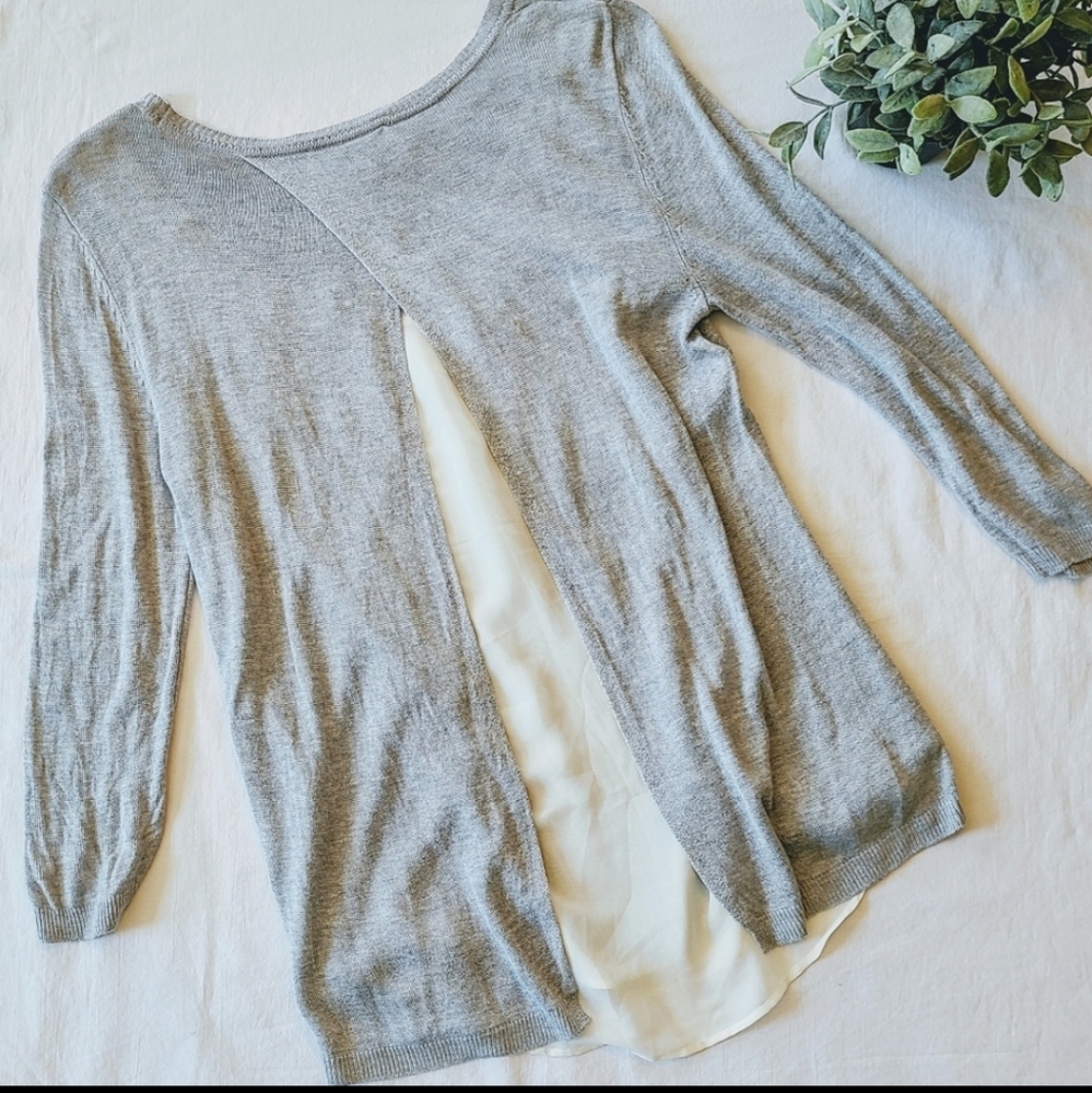 🛍 4 for $20 SALE! Verve Ami sheer panel sweater size small